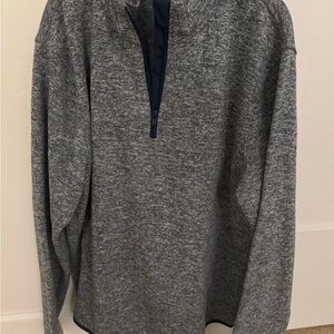 Men's Grey Quarter-Zip Sweater